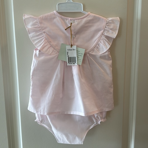 Feltman Brothers Baby Girls Floral Lace Diaper Set - Pink main image 1